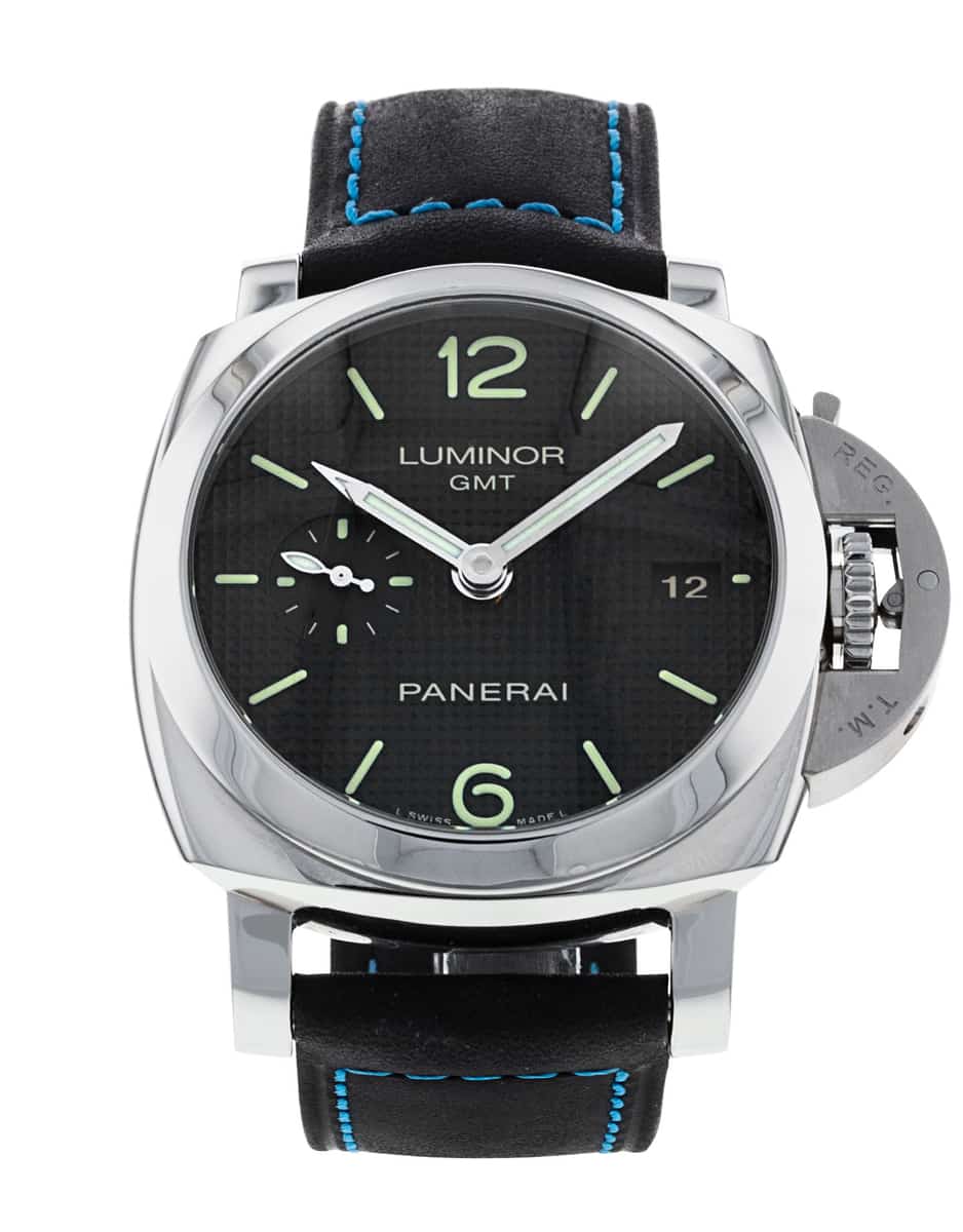 Panerai Luminor GMT Black Baton Dial Leather Strap